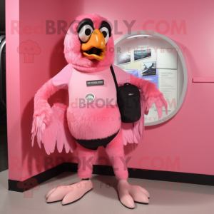 Pink Vulture maskot drakt...