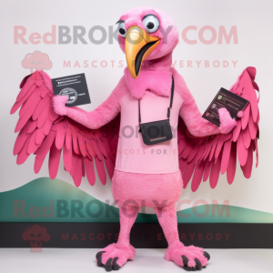 Pink Vulture maskot drakt...