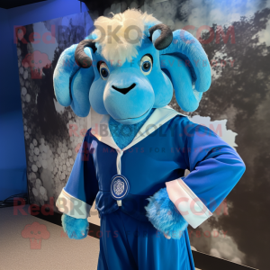 Blue Ram maskot kostym...