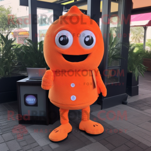 Orange hallon maskot kostym...