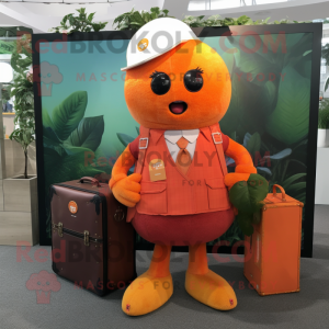 Orange hallon maskot kostym...