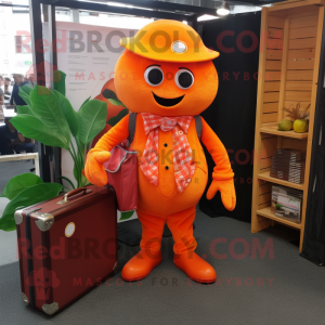 Orange hallon maskot kostym...