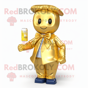 Gold Soda Can maskot...