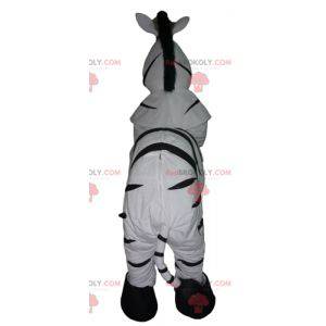 Mascote zebra preto e branco muito realista - Redbrokoly.com