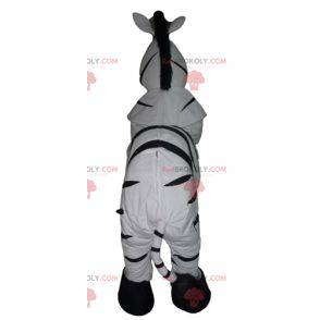 Mascote zebra preto e branco muito realista - Redbrokoly.com