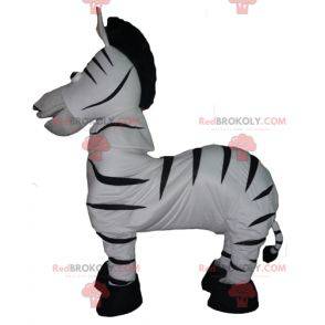 Very realistic black and white zebra mascot - Redbrokoly.com