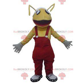 Formiche gialle mascotte con tuta rossa - Redbrokoly.com