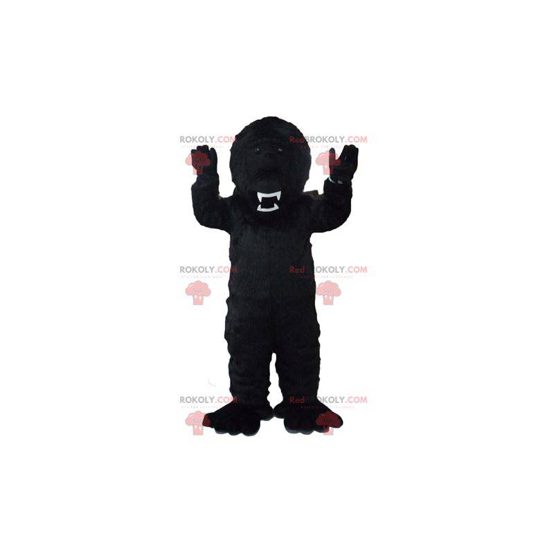 Mascotte di gorilla nero che sembra feroce - Redbrokoly.com