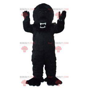 Mascotte di gorilla nero che sembra feroce - Redbrokoly.com