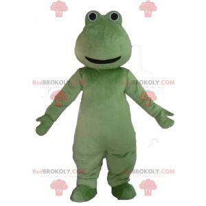 Mascote sapo verde muito sorridente - Redbrokoly.com