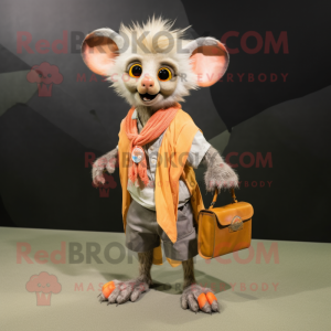 Peach Aye-Aye maskot drakt...