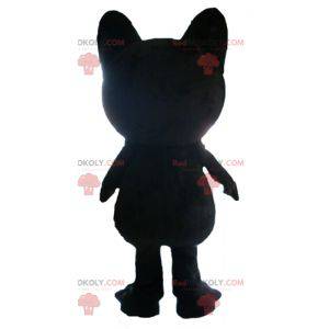 Mascotte de gros chat noir très souriant - Redbrokoly.com