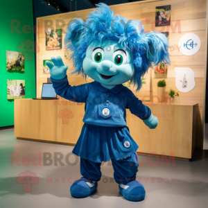 Blue Irish Flag maskot...
