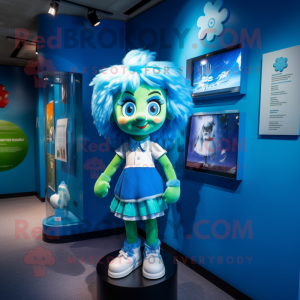 Blue Irish Flag maskot...