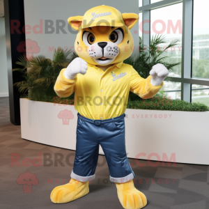 Citroengeel Puma mascotte...