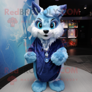 Blue Lynx maskot kostume...