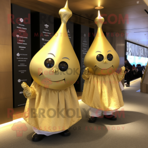 Gold Onion maskot kostume...