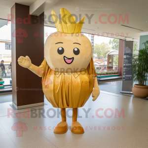 Gold Onion maskot kostume...