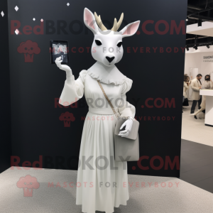 White Deer maskot kostym...