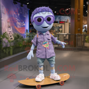 Lavendel skateboard maskot...