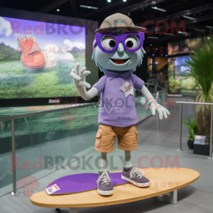 Lavendel skateboard maskot...