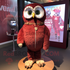 Maroon Owl mascotte kostuum...