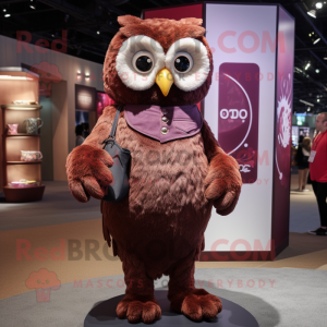 Maroon Owl mascotte kostuum...