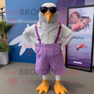 Purple Seagull maskot...
