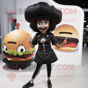 Black Burgers maskot drakt...
