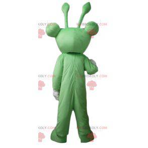 Velmi zábavný maskot zelená žába s anténami - Redbrokoly.com