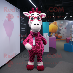 Magenta Giraffe mascotte...