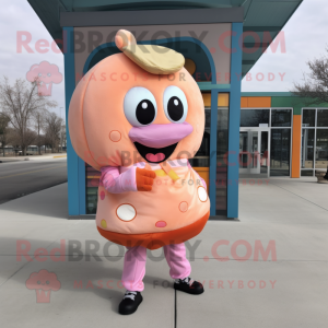Peach Donut maskot kostym...