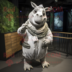 Sølv Rhinoceros maskot...