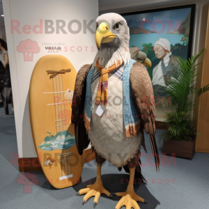nan Haast'S Eagle mascot costume character dressed with a Board Shorts and Pocket squares