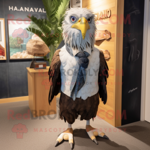 nan Haast'S Eagle mascot costume character dressed with a Board Shorts and Pocket squares