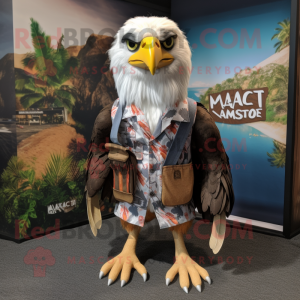 nan Haast'S Eagle mascot costume character dressed with a Board Shorts and Pocket squares