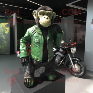 Groene chimpansee mascotte...