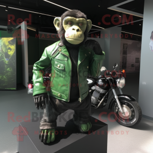 Grön schimpans maskot...