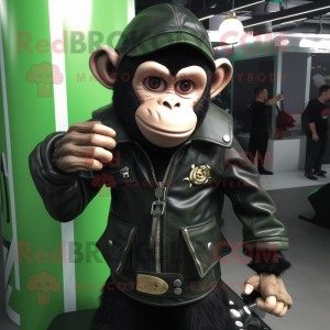 Groene chimpansee mascotte...