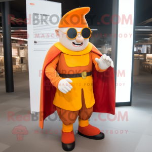 Orange Swiss Guard maskot...