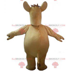 Giant beige dromedary camel mascot - Redbrokoly.com
