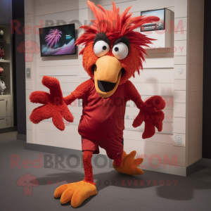 Red Harpy maskot kostume...