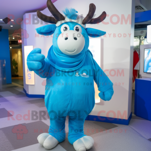 Blue Elk mascotte kostuum...