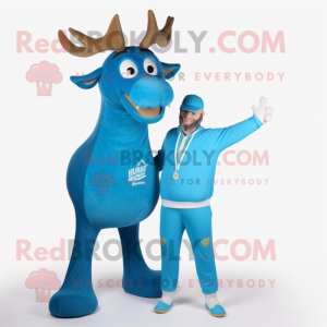 Blue Elk mascotte kostuum...