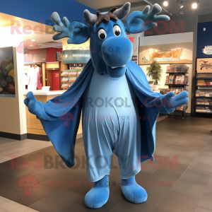 Blue Elk maskot kostym...