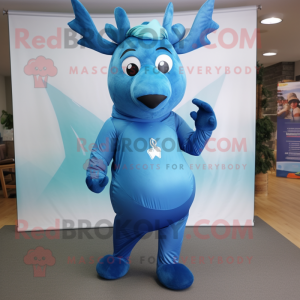 Blue Elk mascotte kostuum...