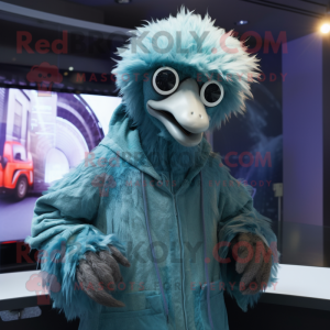 Cyan Ostrich mascotte...