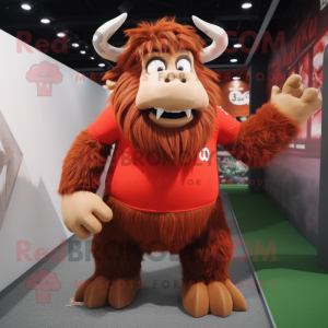 Red Yak mascotte kostuum...