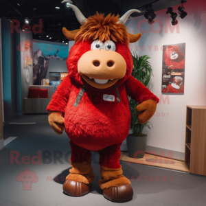 Red Yak mascotte kostuum...