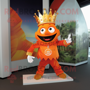 Orange King maskot drakt...